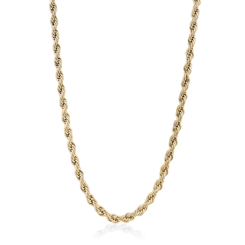 6mm Stainless Steel Gold IP Rope Chain | Italgem Steel - Tricia's Gems