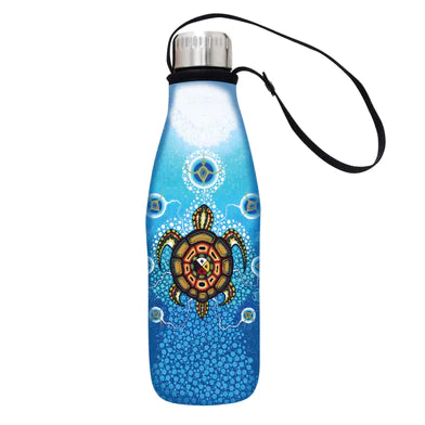 James Jacko Medicine Turtle Water Bottle and Sleeve - Tricia's Gems