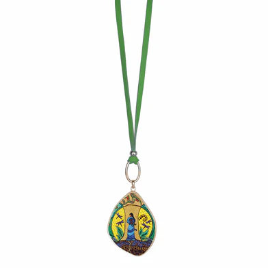 Leah Dorion Strong Earth Woman Vegan Leather Organic Necklace - Tricia's Gems