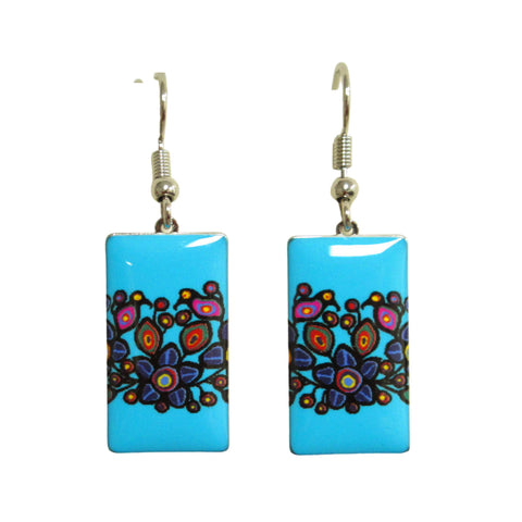 Norval Morrisseau Flowers and Birds Gallery Collection Earrings - Tricia's Gems