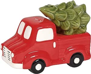 Red Truck and Tree Salt and Pepper Shaker - Tricia's Gems