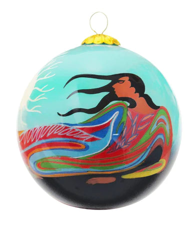 Maxine Noel Mother Earth Glass Ornament - Tricia's Gems