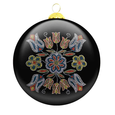 Deb Malcolm Silver Threads Glass Ornament - Tricia's Gems