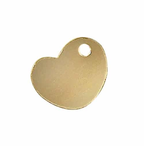 Heart Charm Flat 14K  | Permanent Jewelry - Tricia's Gems