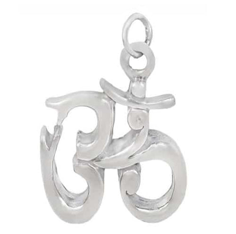OM Charm Sterling Silver | Permanent Jewelry - Tricia's Gems