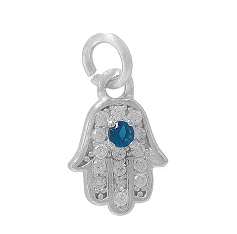 Hamsa Charm Cubic Zirconia | Permanent Jewelry - Tricia's Gems