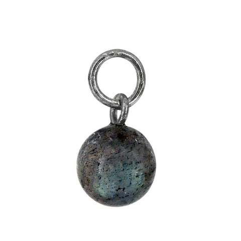 Labradorite Ball Charm 6mm | Permanent Jewelry - Tricia's Gems