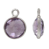 Round Silver Gemstone Charms | Permanent Jewelry - Tricia's Gems