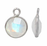 Round Silver Gemstone Charms | Permanent Jewelry - Tricia's Gems