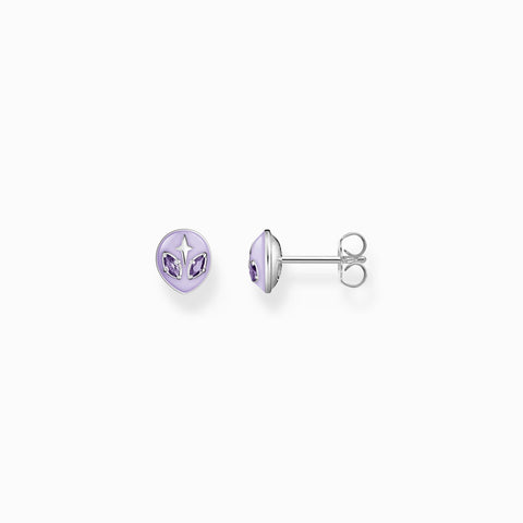 Ear Studs With Alien Detailing and Cold Enamel Silver | Thomas Sabo - Tricia's Gems