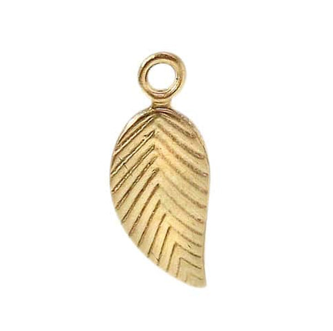 Leaf Charm 14k Gold Filled - Tricia's Gems
