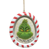 Grinch Naughty/Nice Ornament 2 Sided | Jim Shore Grinch Collection - Tricia's Gems