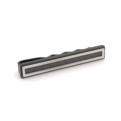 Black IP Steel Carbon Fibre Tie Clip | Italgem Steel - Tricia's Gems