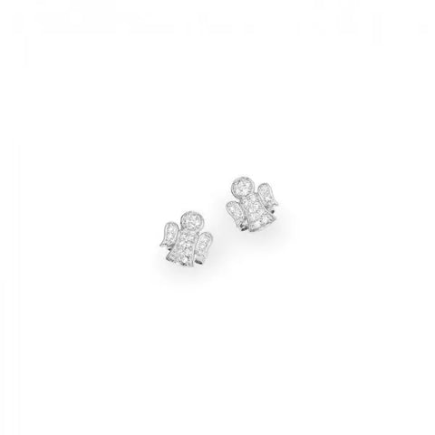 Silver Angel Earrings with Cubic Zirconia | Amen - Tricia's Gems