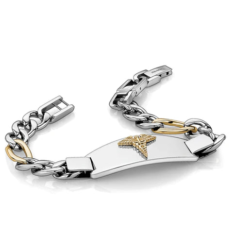 Medical Alert Figaro Bracelet | Italgem Steel - Tricia's Gems