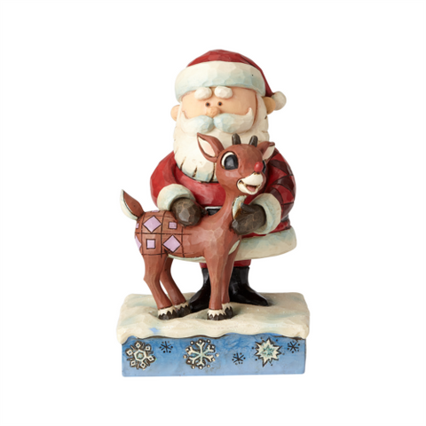 Santa Hugging Rudolf | Jim Shore Rudolf Traditions - Tricia's Gems