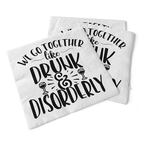 Drunk & Disorderly | Beverage Napkins - Tricia's Gems