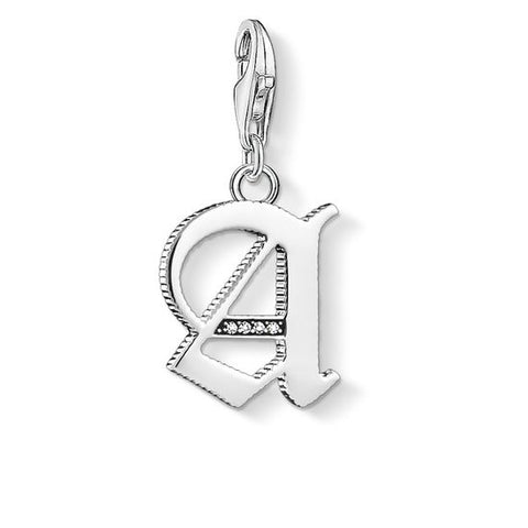 CHARM PENDANT "LETTER A SILVER" - Tricia's Gems