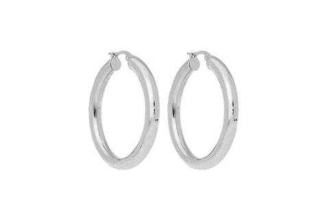Creolen Hoop Earrings/ Silver - Tricia's Gems