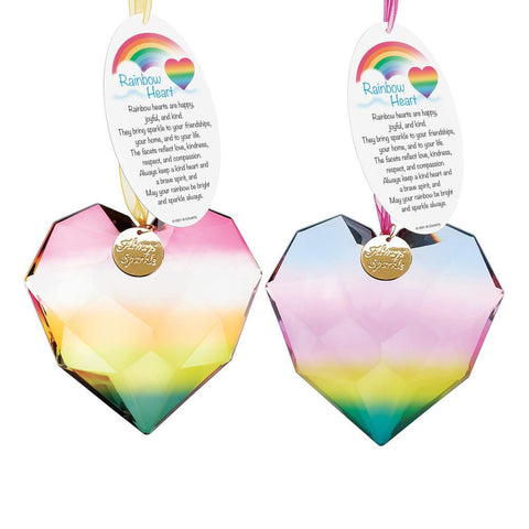 Rainbow Heart Ornanment | Xmas Basics - Tricia's Gems