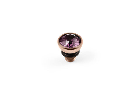 Bottone 5mm Amethyst Top Rose Gold - Tricia's Gems