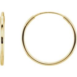 14K Yellow 15 mm Endless Hoop Earrings | Stuller - Tricia's Gems