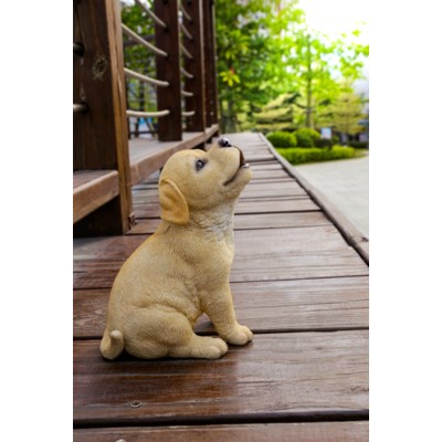 Howling Yellow Labrador Puppy Statue - Tricia's Gems