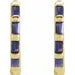 14K Yellow Natural Blue Sapphire Huggie Earrings - Tricia's Gems