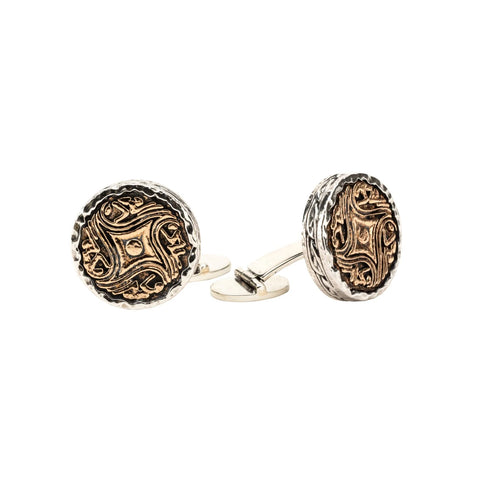 Silver And Bronze Four Angel Cufflinks | Keith Jack - Tricia's Gems