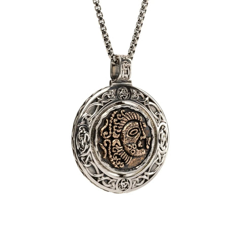 Silver And Bronze Celestial Messengers Spinner Pendant | Keith Jack - Tricia's Gems