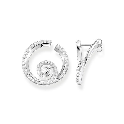 Ear Studs Wave With Stones | Thomas Sabo - Tricia's Gems
