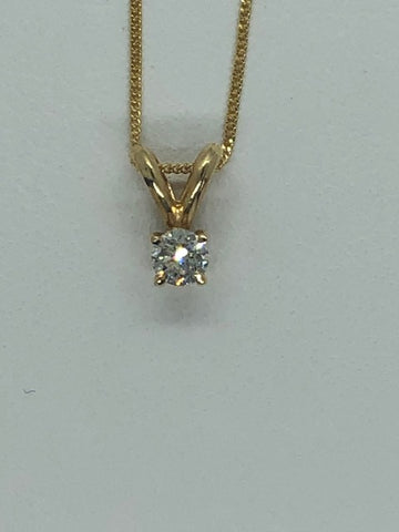 Diamond Pendant 14k Yellow Gold - Tricia's Gems