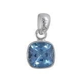 Faceted Blue Topaz Pendant 925 Sterling Silver Pendant - Tricia's Gems