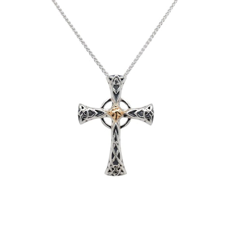 Silver And 10k Gold Celtic Cross Pendants | Keith Jack - Tricia's Gems