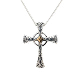 Silver And 10k Gold Celtic Cross Pendants | Keith Jack - Tricia's Gems