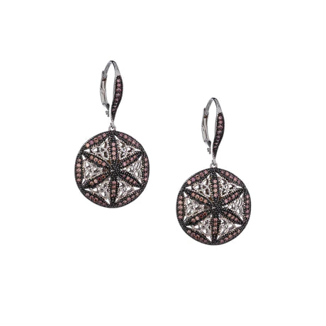 Sterling Silver Night & Day Round Earrings | Keith Jack - Tricia's Gems