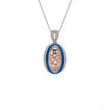 Silver And 10k Rose Gold Path Of Life Enamel Pendant Small by Keith Jack - Tricia's Gems