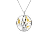 Silver And 10k Gold Dragonfly In Reeds Pendant  | Keith Jack - Tricia's Gems