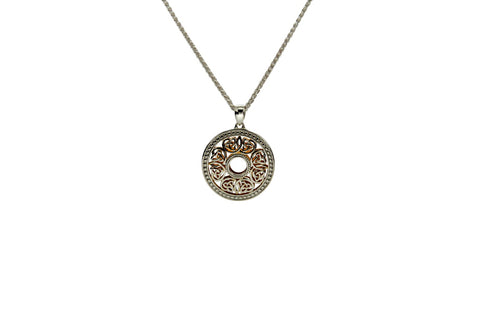 Window to the Soul Beaded Pendant, Sterling Silver+22k Gilded | Keith Jack - Tricia's Gems