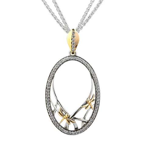 Silver And 10k Gold Dragonfly Gateway Pendant | Keith Jack - Tricia's Gems