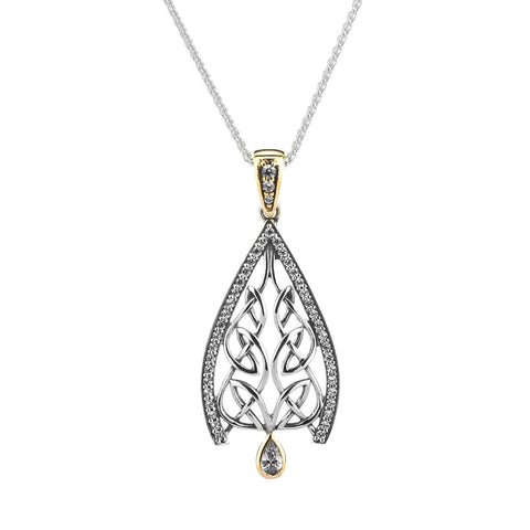 Silver And 10k Gold Dew Drop Gateway Pendant Small | Keith Jack - Tricia's Gems