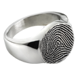 Personalized Jewelry: Stainless Steel Round Ring (does not hold ashes) - Tricia's Gems