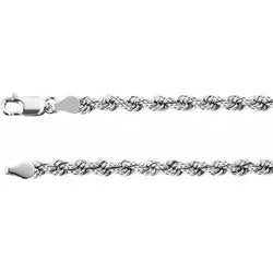 Rope Chain Sterling Silver 24" - Tricia's Gems