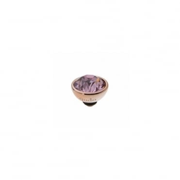 Rose Gold 10mm Bottone Ring Top Amethyst - Tricia's Gems