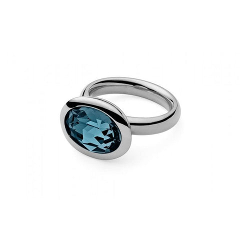 Tivola Small Stainless Steel Ring With Montana - Tricia's Gems