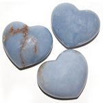 PUFFY HEART STONES - ANGELITE - Tricia's Gems