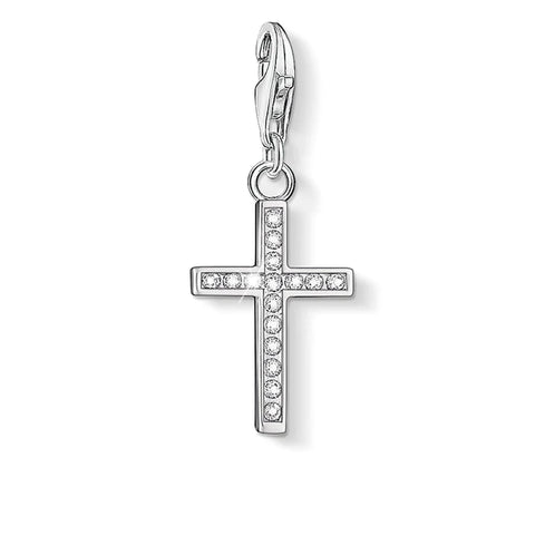 Charm Pendant Cross with Clear Zirconia | Thomas Sabo - Tricia's Gems