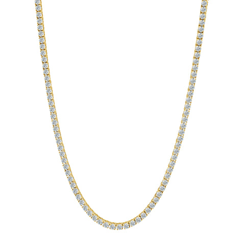Zirconia Yellow Steel Tennis Necklace | Italgem Steel - Tricia's Gems