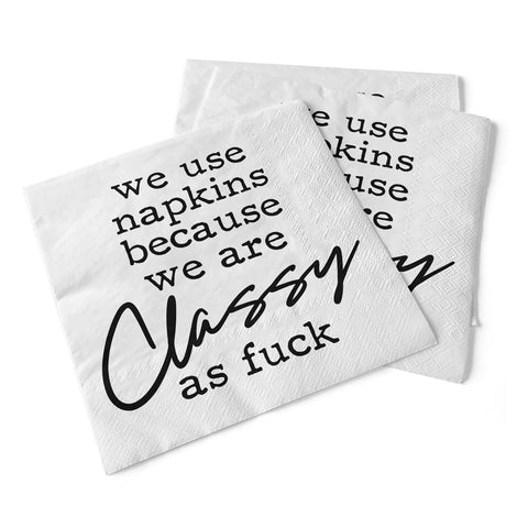 We Use Napkins Beverage Napkins