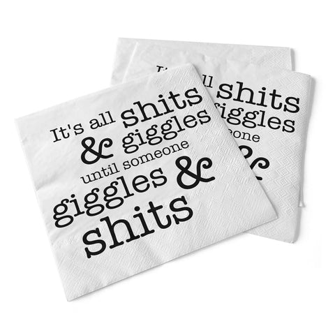 It’s All Shits & Giggles Beverage Napkins